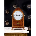 A FINE REGENCY LANCET TABLE CLOCK SIGNED ELLICOTT & TAYLOR, LONDON, C,1815