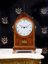 A FINE REGENCY LANCET TABLE CLOCK SIGNED ELLICOTT & TAYLOR, LONDON, C,1815