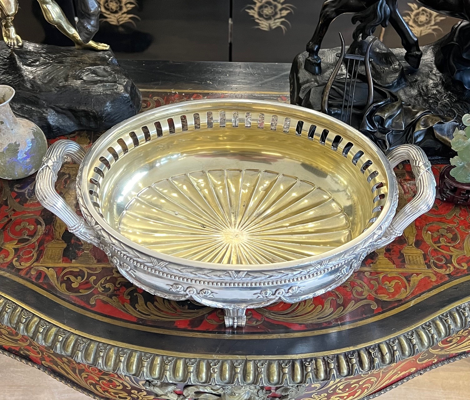 A 19TH CENTURY RUSSIAN SILVER WINE COOLER OR JARDINIERE - Image 6 of 7
