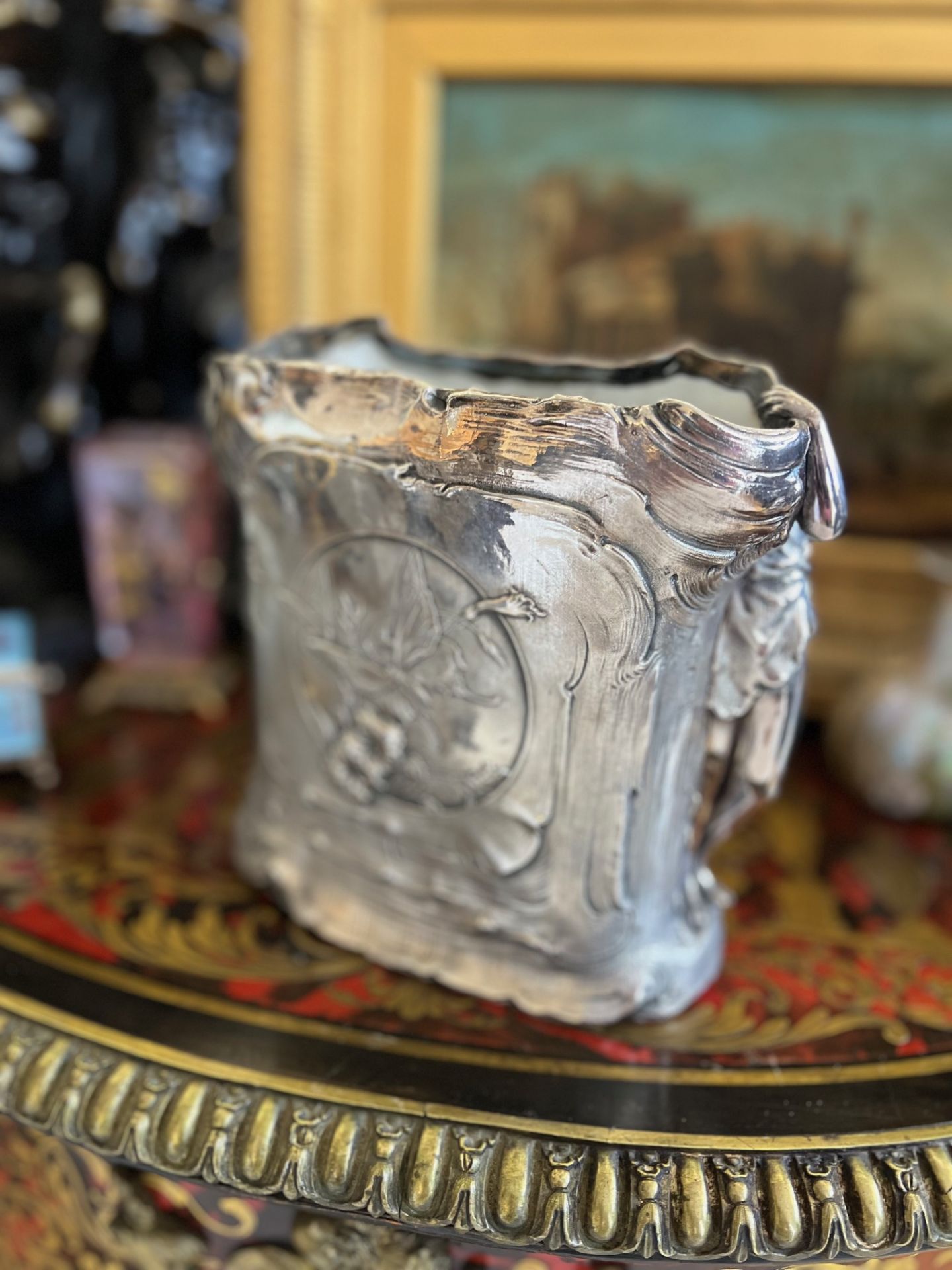 A STERLING SILVER ART NOUVEAU STYLE VASE, PROBABLY WMF - Image 3 of 11