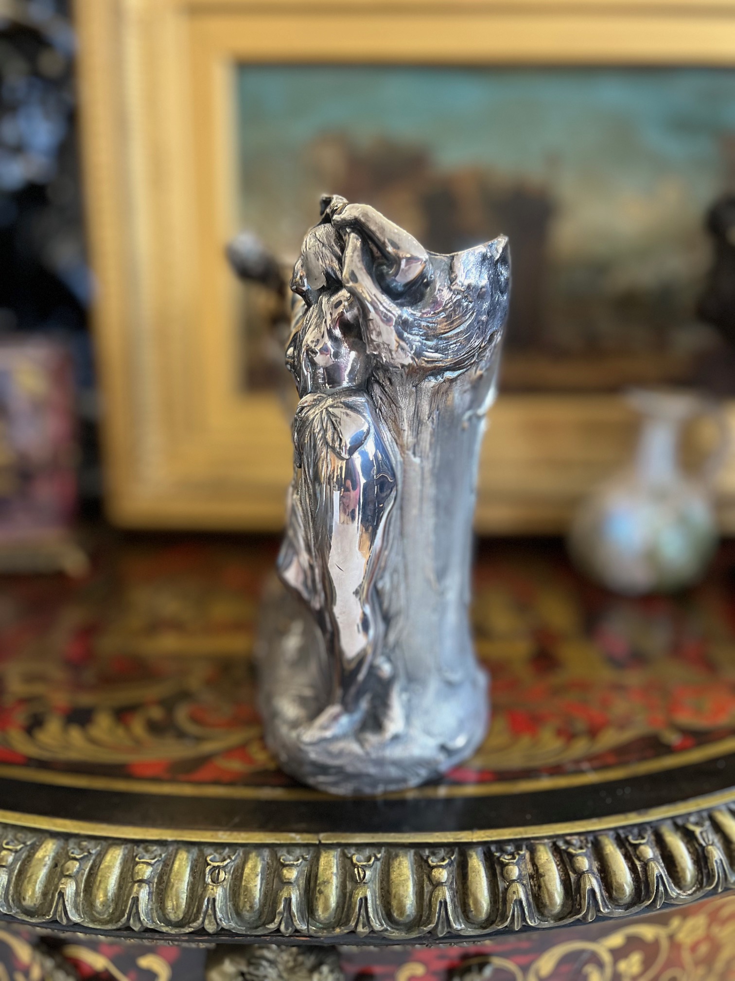 A STERLING SILVER ART NOUVEAU STYLE VASE, PROBABLY WMF - Image 2 of 11