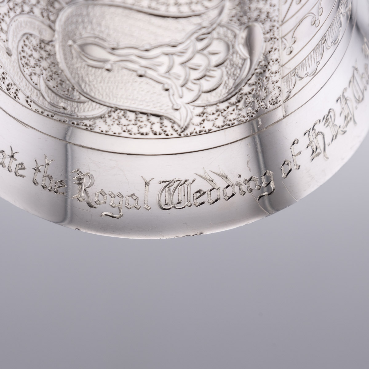 A ROYAL WEDDING SOLID STERLING SILVER NOVELTY WAGER CUP, LONDON, C. 1973 - Image 12 of 23
