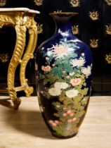 A MASSIVE FLOOR STANDING JAPANESE CLOISONNE ENAMEL VASE