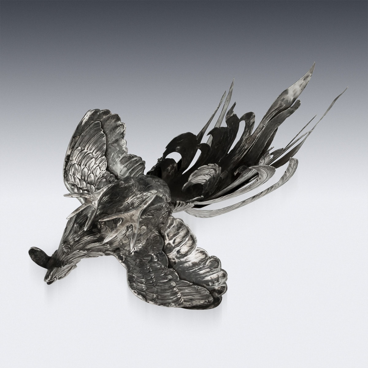 A PAIR OF GERMAN SILVER TABLE ORNAMENTS MODELLED AS FIGHTING COCKERELS - Image 27 of 41