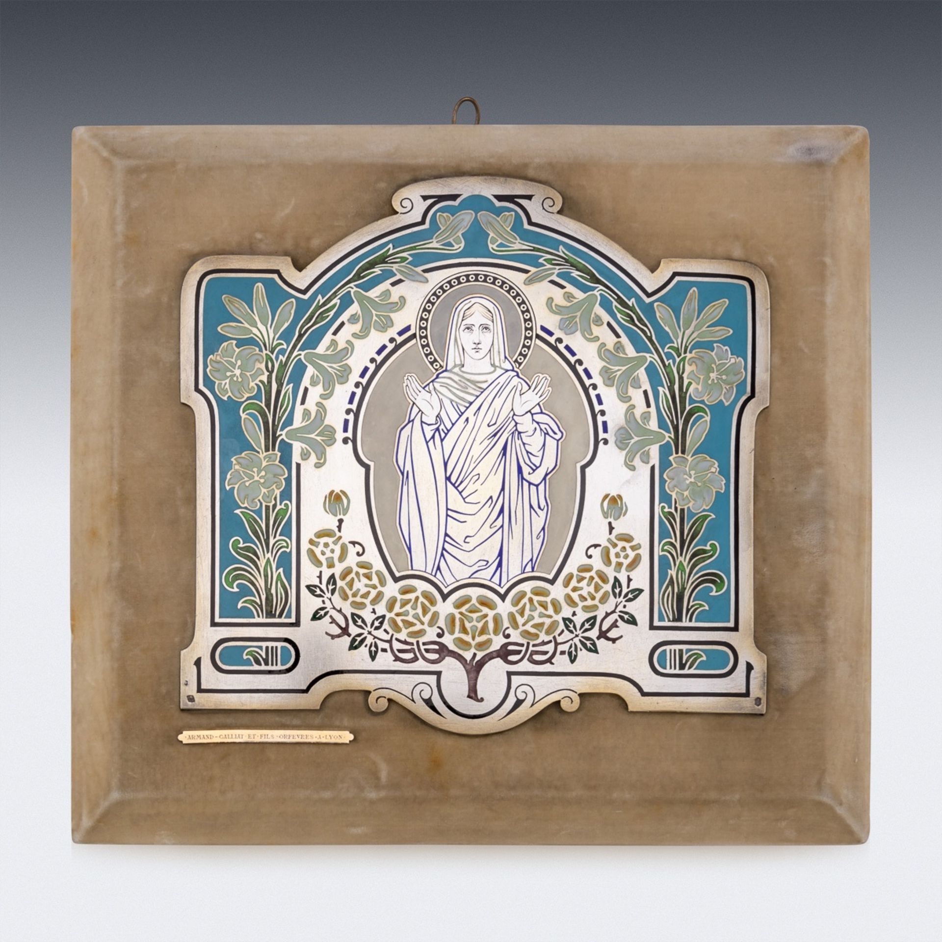 A 19TH CENTURY FRENCH SILVER AND ENAMEL RELIGIOUS ICON - Image 4 of 17