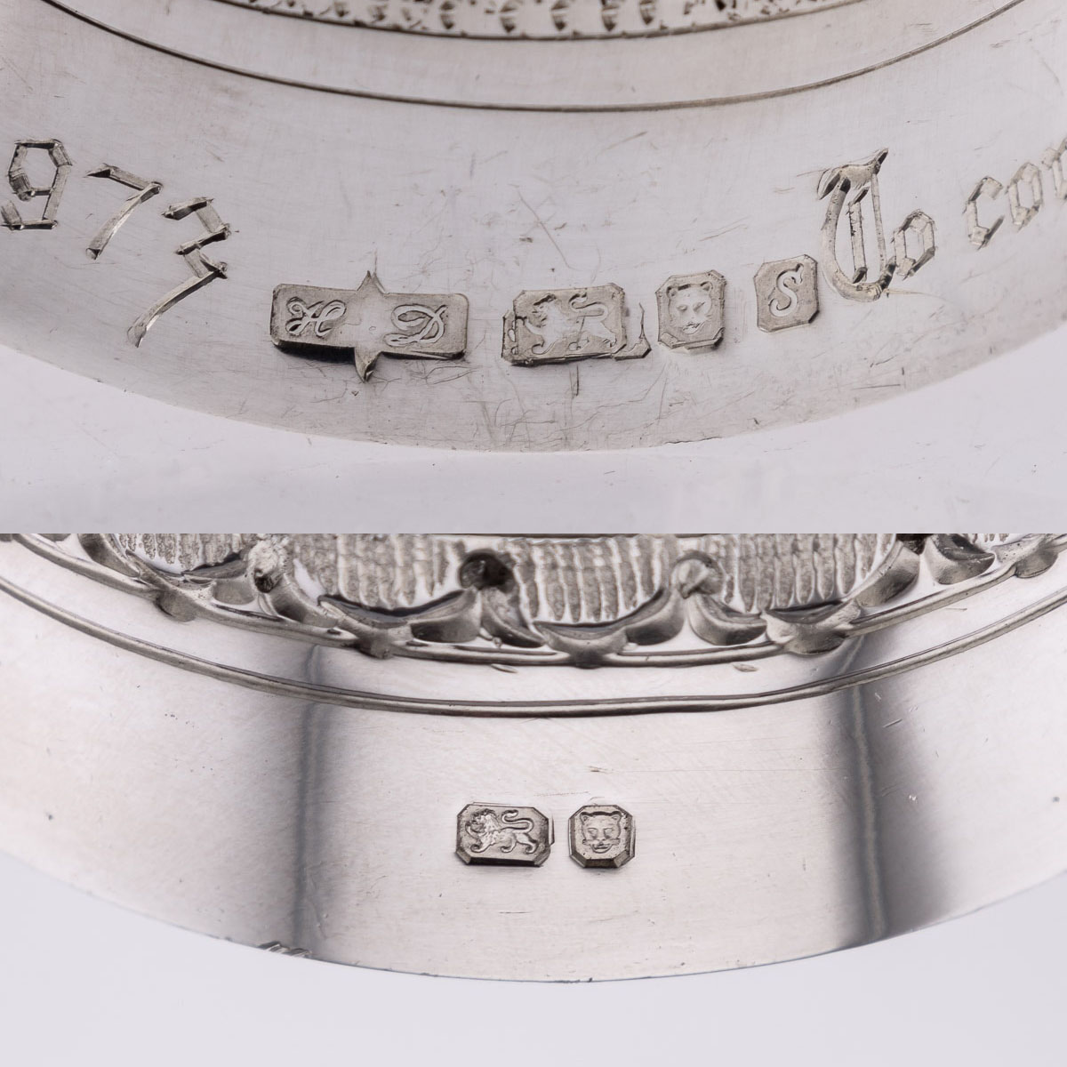 A ROYAL WEDDING SOLID STERLING SILVER NOVELTY WAGER CUP, LONDON, C. 1973 - Image 5 of 23