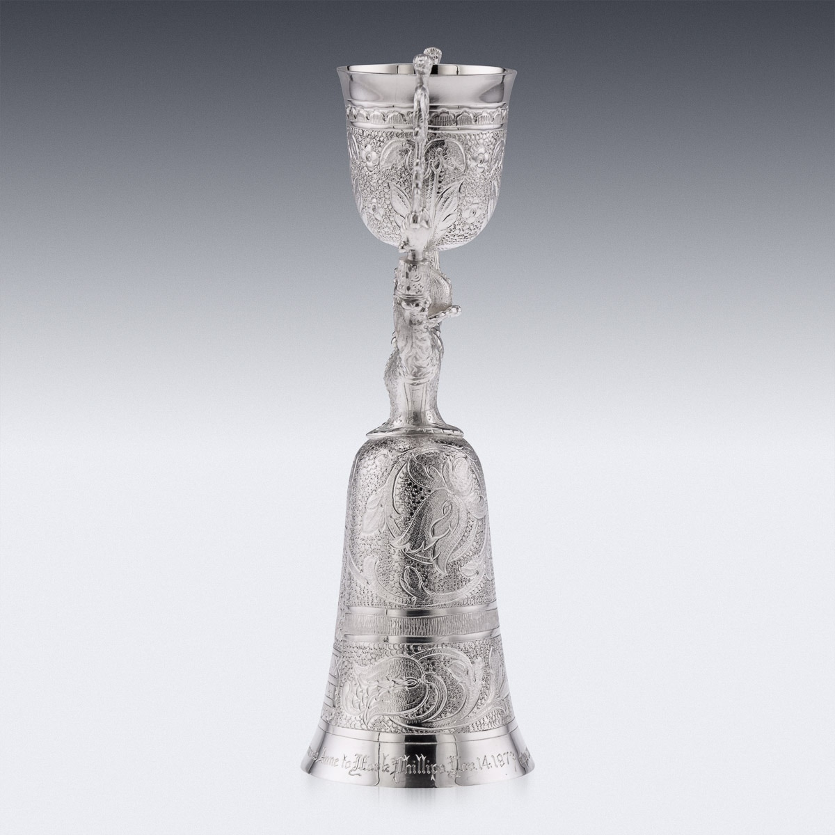 A ROYAL WEDDING SOLID STERLING SILVER NOVELTY WAGER CUP, LONDON, C. 1973 - Image 8 of 23