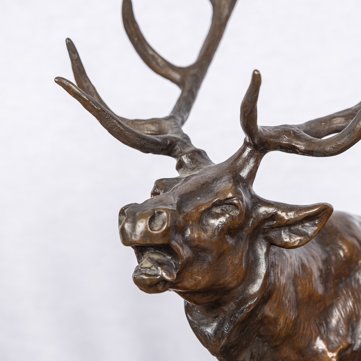 PROSPER LECOURTIER (1851-1925): A 19TH CENTURY BRONZE OF A STAG AND DOE - Image 18 of 22