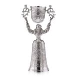A ROYAL WEDDING SOLID STERLING SILVER NOVELTY WAGER CUP, LONDON, C. 1973