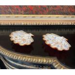 A FINE PAIR OF 19TH CENTURY BOHEMIAN RUBY AND FLASHED GLASS SCALLOP DISHES C. 1860