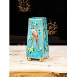 A 19TH CENTURY FRENCH BLUE OPALINE GLASS VASE