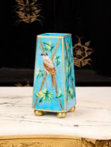 A 19TH CENTURY FRENCH BLUE OPALINE GLASS VASE