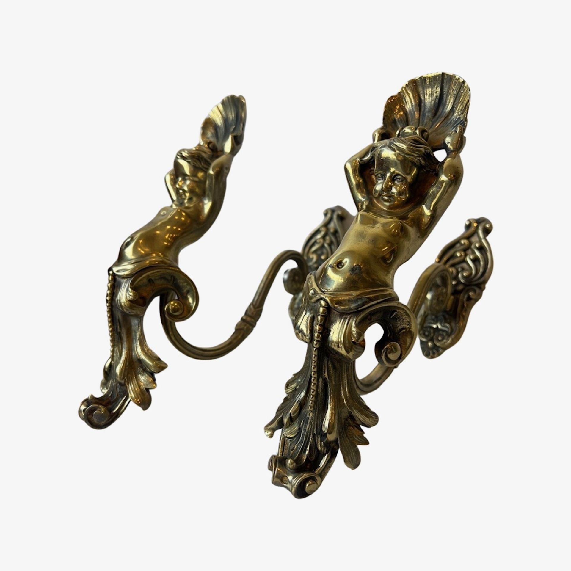 A PAIR OF LATE 19TH CENTURY FRENCH BRONZE CURTAIN TIE BACKS - Image 2 of 7