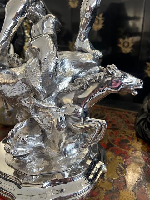 A SILVER SCULPTURE OF NEPTUNE, ITALIAN, 20TH CENTURY - Bild 8 aus 11