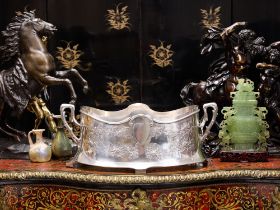A MASSIVE SILVER JARDINIERE BY WANG HING CO. HONG KONG, LATE 19TH / EARLY 20TH CENTURY