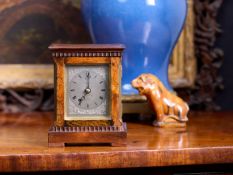 A FINE MID 19TH CENTURY MINIATURE FOUR GLASS LIBRARY CLOCK SIGNED 'BARWISE, LONDON'