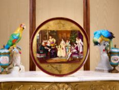 A LATE 19TH CENTURY PORCELAIN AND GILT DECORATED CHARGER