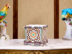 A LATE 19TH CENTURY COPELAND JARDINIERE ON STAND