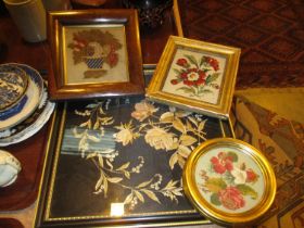 Three Tapestry Pictures and a Needlework Picture