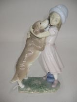 Lladro Figure of a Girl with Dog, 6903, S 34 HW