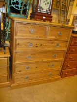 Pine Chest of 6 Drawers, 101cm