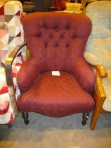 Victorian Style Deep Buttoned Lounge Chair