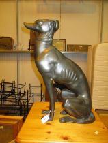 Patinated Metal Dog, 53cm