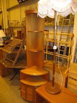 Parker Knoll Mid 20th Century Corner Cabinet and a Standard Lamp