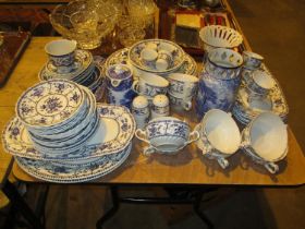 Selection of Blue and White Dinnerwares, Vases etc