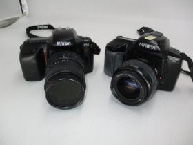 Nikon F50 Camera with Sigma Zoom Lens and 6 Minolta Dynax 5xi Camera with Zoom xi Lens