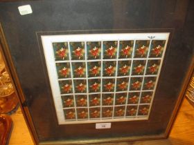Framed Page of 4d Stamps