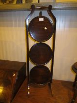 Mahogany 3 Tier Folding Cake Stand