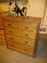 Victorian Mahogany Chest of 5 Drawers, 99cm