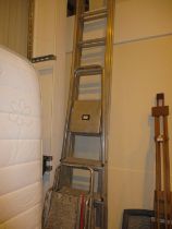 Clima Extending Ladder, 3.5 m closed, 5.6m extended, along with 3 Step Ladders