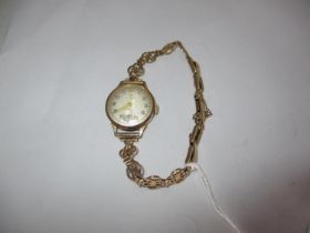 Ladies Cyma 9ct Gold Bracelet Watch, 16g