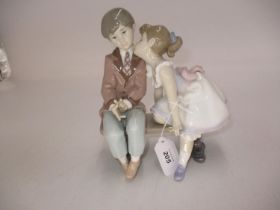 Lladro 10th Anniversary Figure of The First Kiss, 7635