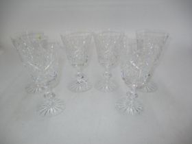 Set of 6 Edinburgh Crystal Wine Goblets