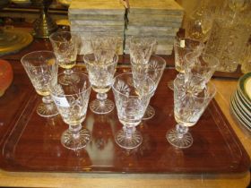 Set of 11 Crystal Glasses