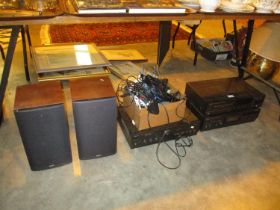 Technics Amplifier SU-A600, CD Player SL-PG 520 A, Cassette Deck RS-BX 646 and a Pair of B & W