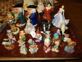 Twelve Dickens House Museum Porcelain Busts and Other Ornaments