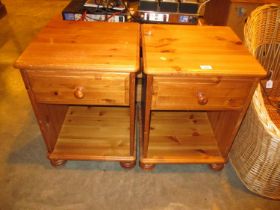 Pair of Pine Bedside Tables
