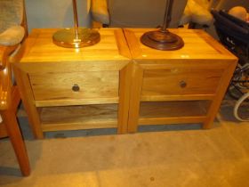 Pair of Next Oak Bedside Cabinets