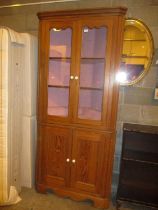 19th Century Pitch Pine Double Corner Cabinet