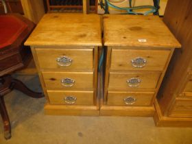 Pair of Pine Bedside Chests