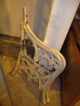 Pair of Victorian Cast Metal Garden Bench Ends