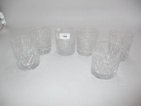 Set of 6 Crystal Whisky Tumblers