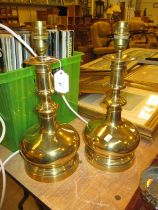 Pair of Brass Table Lamps