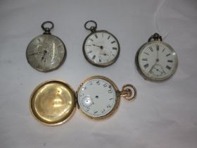 Silver Case Pocket Watch and 3 Others