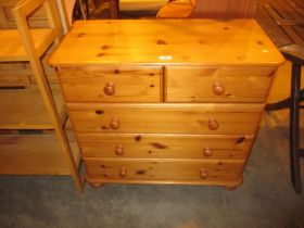 Pine Chest of 5 Drawers, 79cm