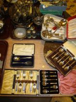 Silver Plated Baskets, Cased and Loose Cutlery etc